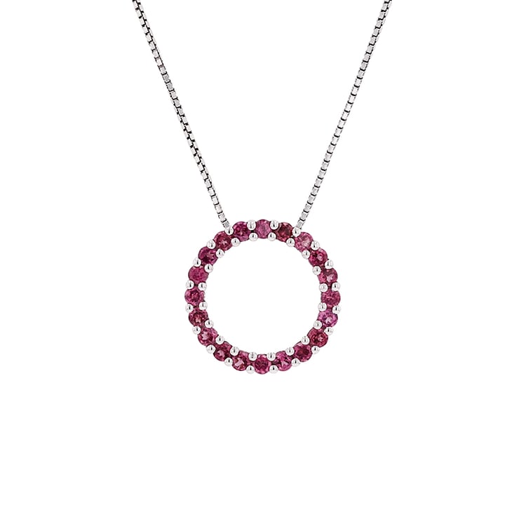 Stříbrný karma přívěsek s rhodolit granátem