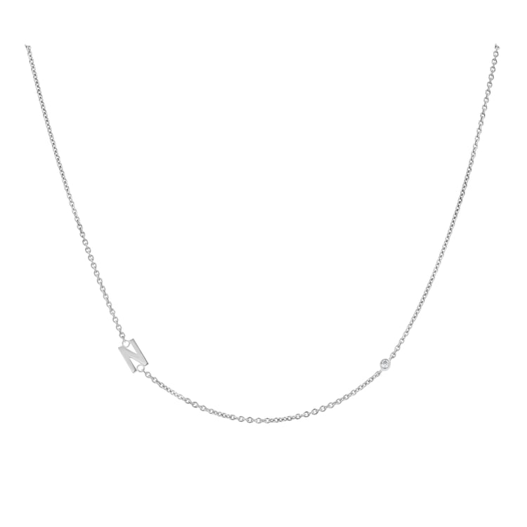 Náhrdelník s písmenkem podle vaší volby a lab-grown diamantem Lupe 145476