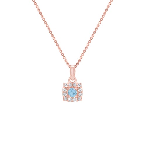 Akvamarínový přívěsek s diamanty Ketzia