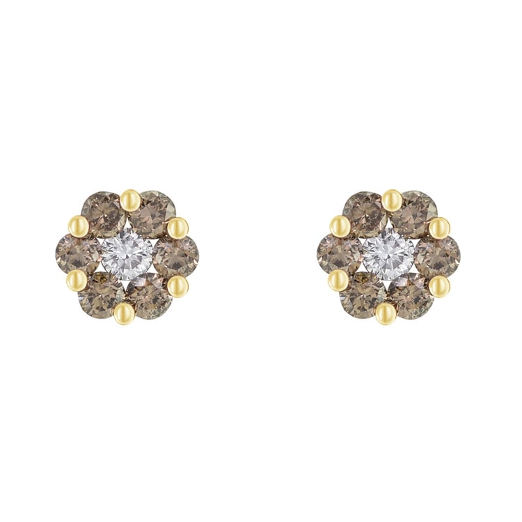 Zlaté náušnice s diamanty 76276