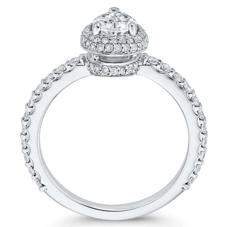 Zlatý zásnubní prsten plný diamantů 46488