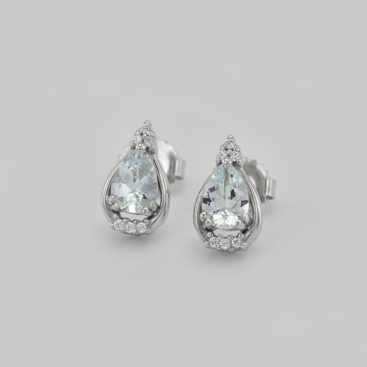 Akvamarínové slzy ve stříbře 30698