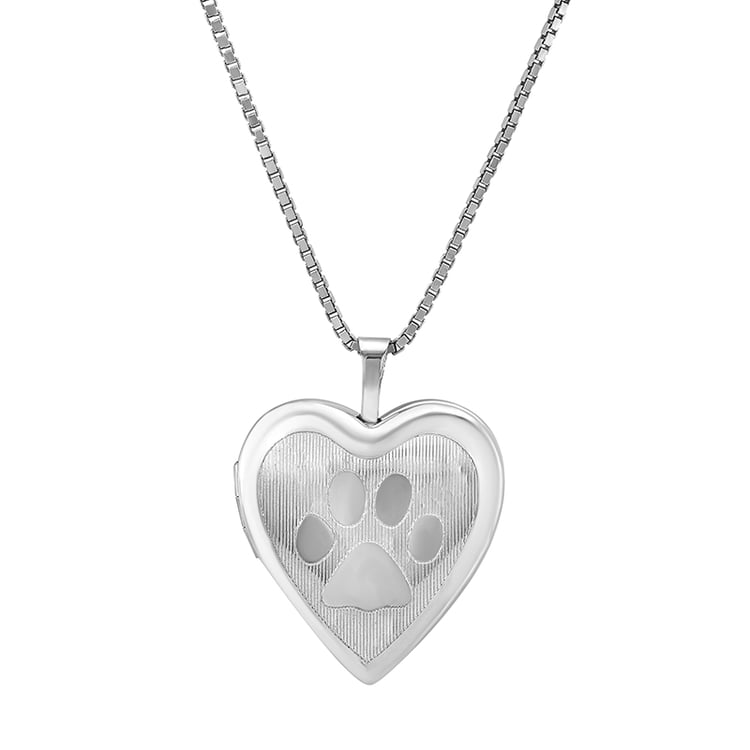 Stříbrný medailon s psí tlapkou