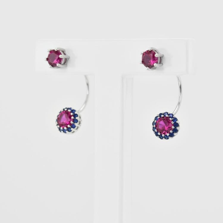 Náušnice s rubíny 18907