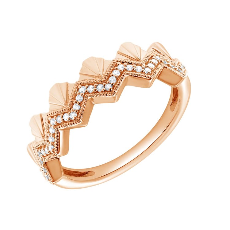 Moderní stříbrný prsten s lab-grown diamanty Peder 162325