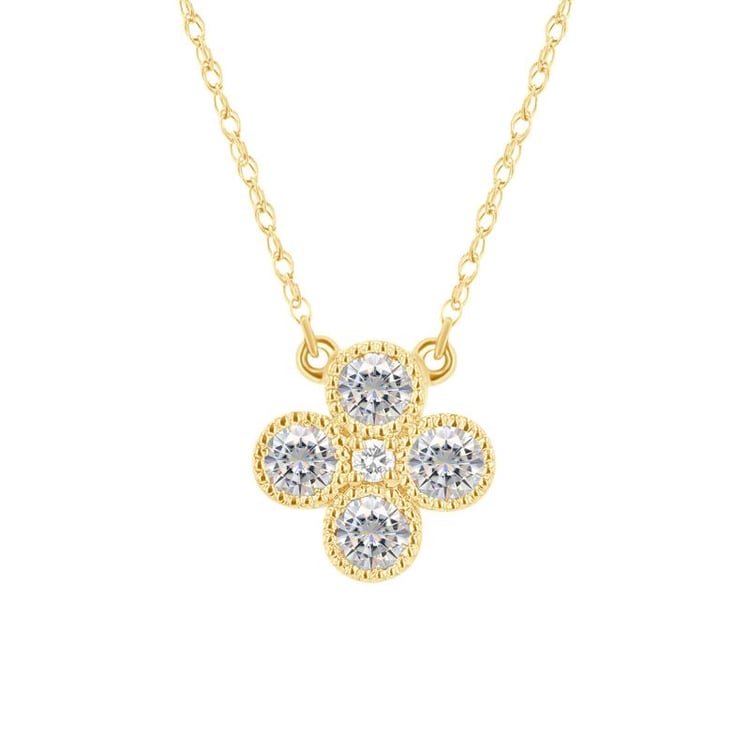 Moissanitový náhrdelník s diamantem Emely