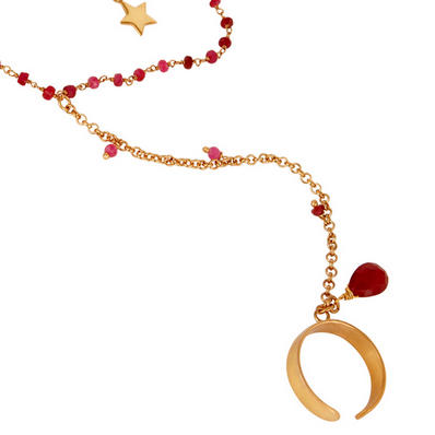 Stříbrný rubínový náramek 6613