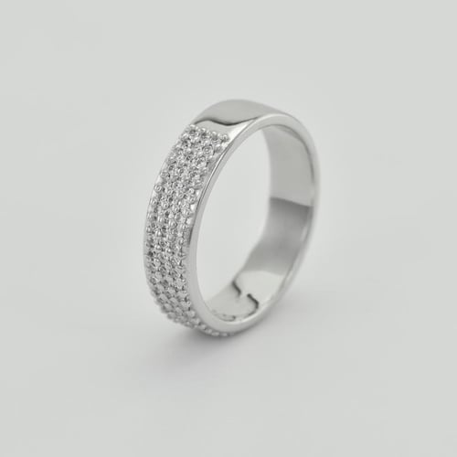 Zlatý eternity prsten plný diamantů Muttial