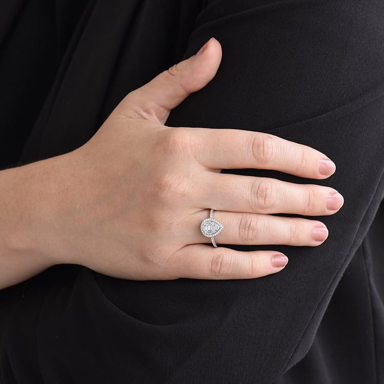 Prsten s diamanty ze zlata 85615