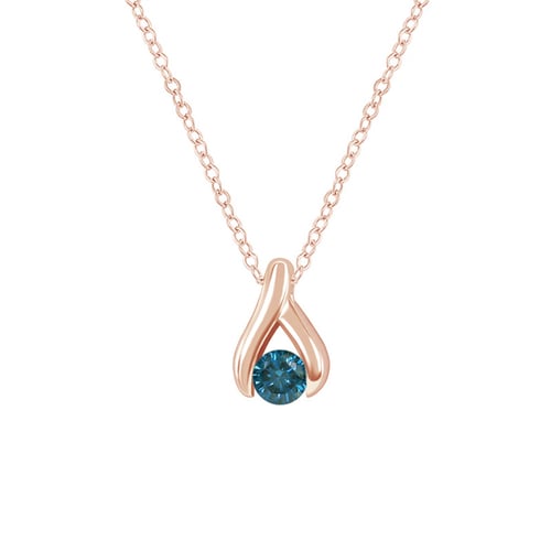 Minimalistický přívěsek s modrým diamantem Tilda