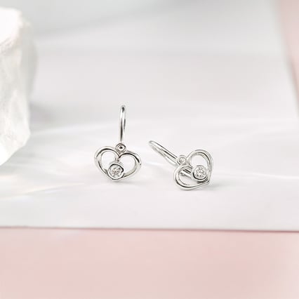 Zlaté dětské náušnice srdíčka Ariel