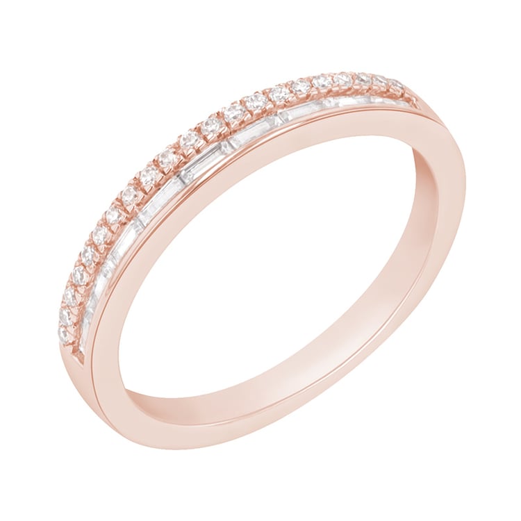 Eternity prsten s round a baguette diamanty 89445