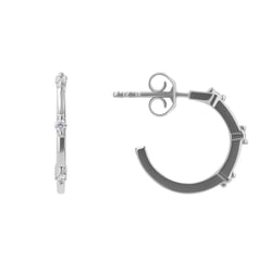 Kruhové náušnice s lab-grown diamanty Ramila