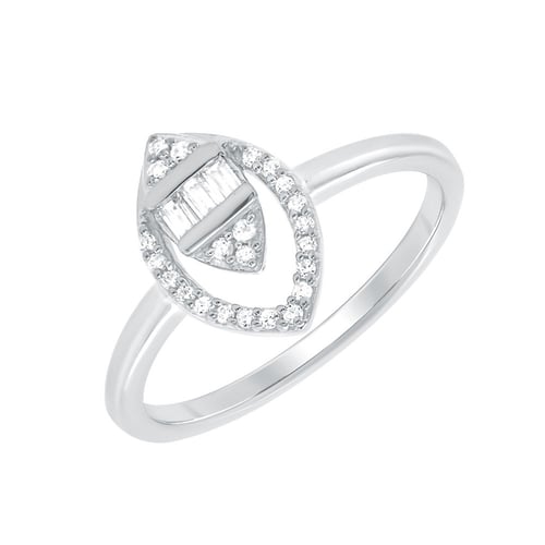 Stříbrný prsten zdobený lab-grown diamanty Sigurd