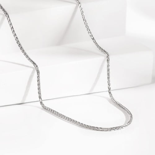Platinový spiga řetízek 45 cm se šířkou 1 mm