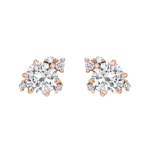 Cluster náušnice s lab-grown diamanty Alary