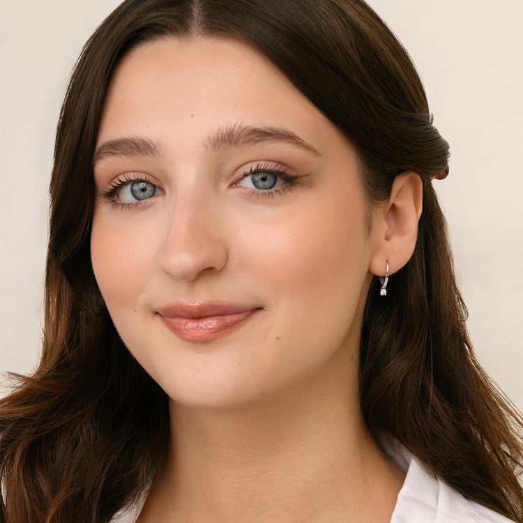 Stříbrné visací náušnice s přírodními diamanty 158803