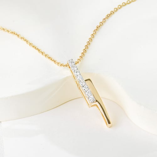 Zlatý přívěsek s lab-grown diamanty Katie