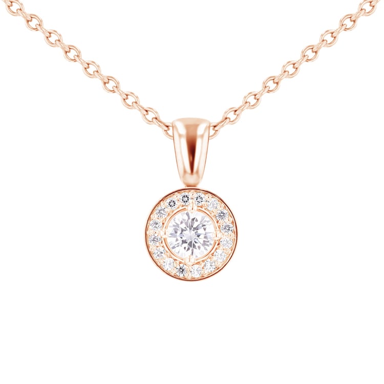 Halo přívěsek s moissanity a diamanty Merryn 101349