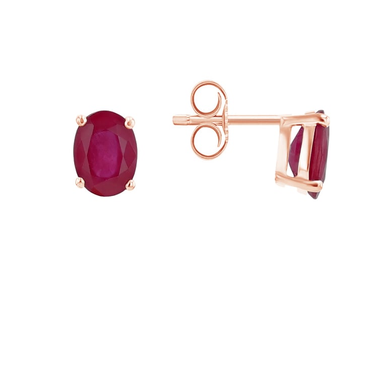 Rubínové náušnice z 18k zlata Deepti 117209