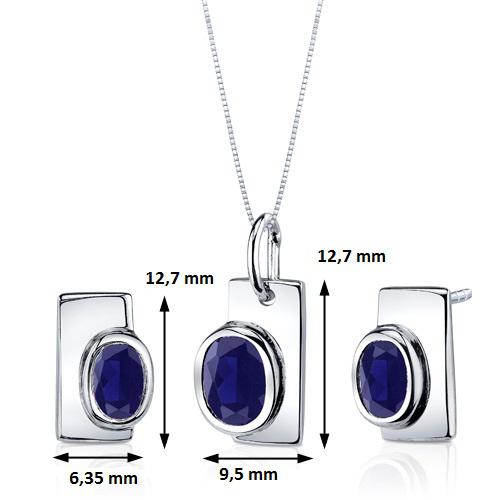 Safírová kolekce ze stříbra 12457