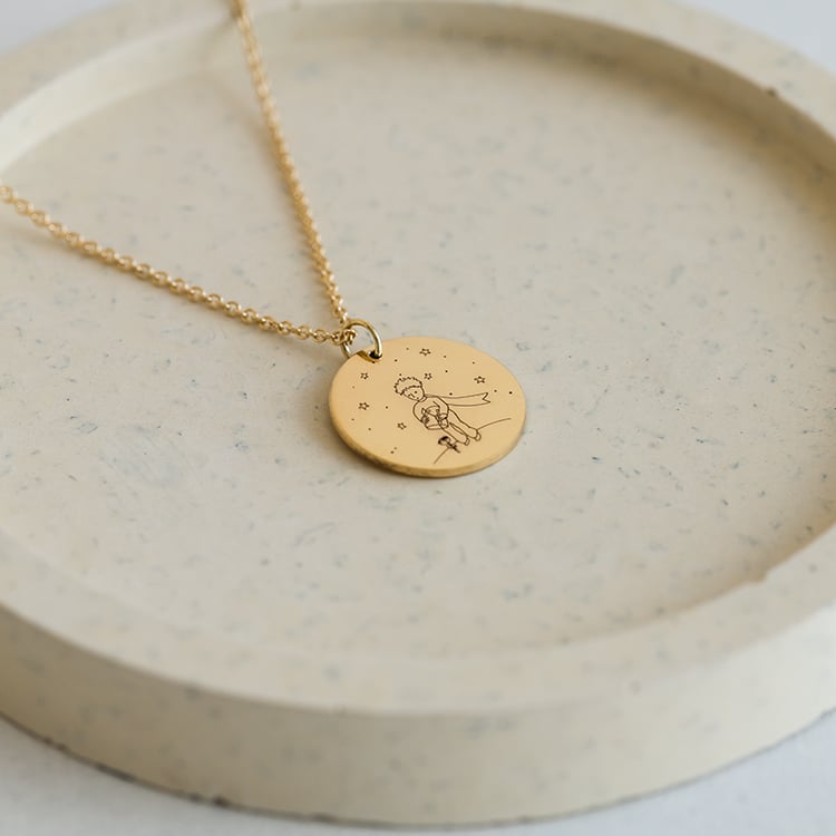 Přívěsek Malý princ s růží a gravírem 120694