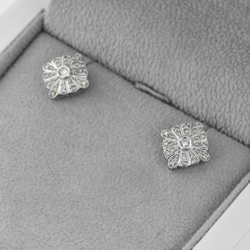 Luxusní náušnice plné diamantů Jodene