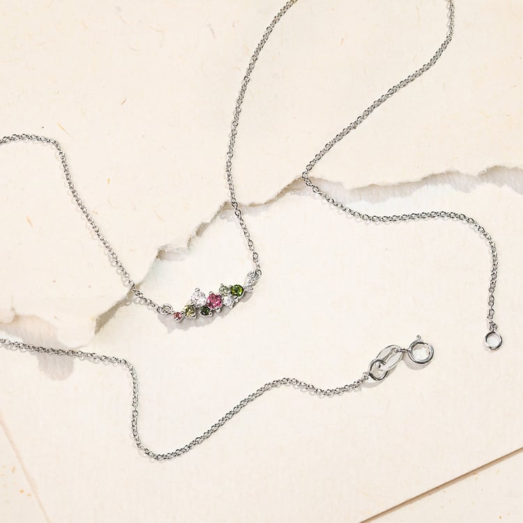 Cluster náhrdelník s pastelovými drahokamy Kianna 161345