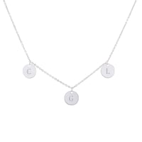 Stříbrný náhrdelník s penízky a gravírem William