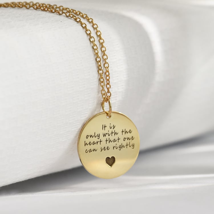 Přívěsek Malý princ s liškou a gravírem ze stříbra 122603