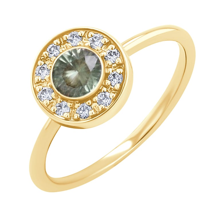 Zlatý prsten s alexandritem a diamanty Fernanda 129387