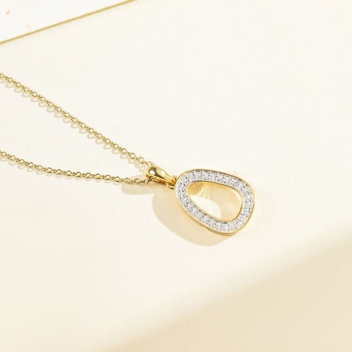 Zlatý přívěsek s diamanty Evie