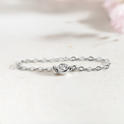 Řetízkový prsten s lab-grown diamantem Jalo