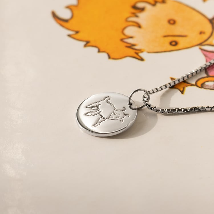 Stříbrný přívěsek s gravírem beránka Malý princ 138904