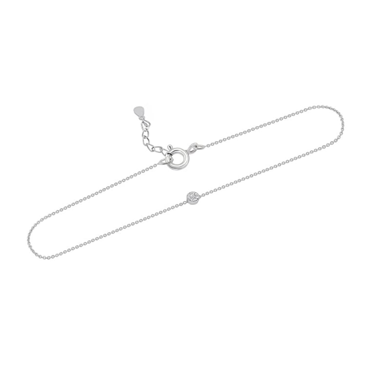 Stříbrný minimalistický náramek s lab-grown diamantem Bonato