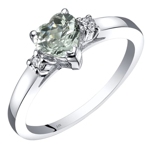 Ametystové srdce v půvabném zlatém prstenu s diamanty 