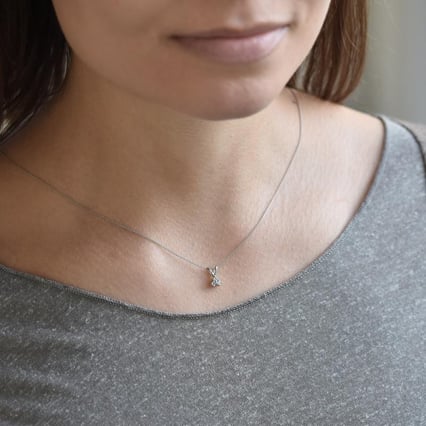 Přívěsek se třemi lab-grown diamanty Froze