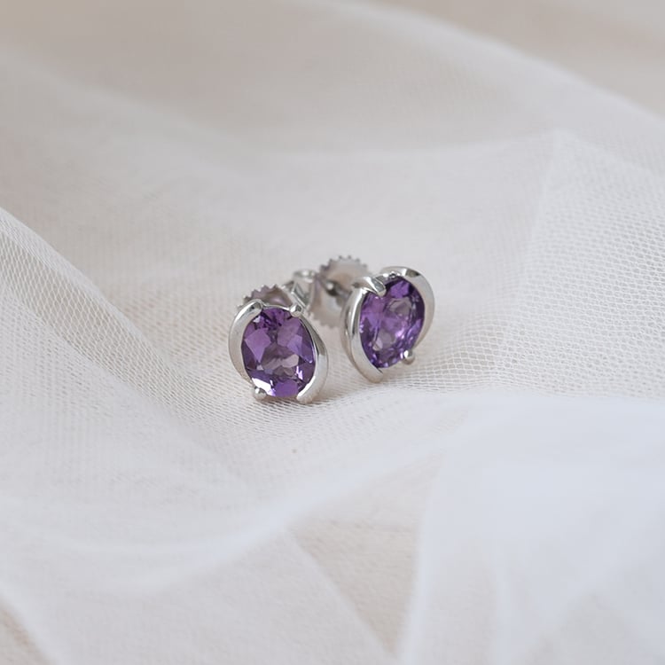 Náušnice s ametysty 71318