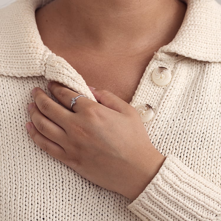 Cluster prsten se salt and pepper diamanty Roche 129192