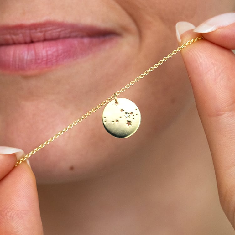 Stříbrný přívěsek se souhvězdím a diamantem Nyala 144866