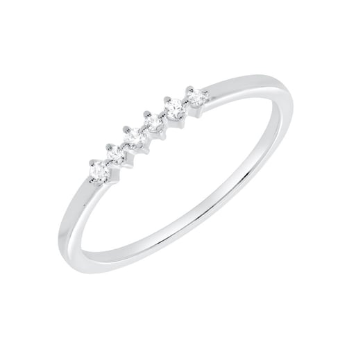 Minimalistický prsten ze stříbra s lab-grown diamanty Casper