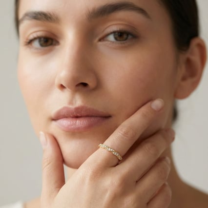 Propletený rozvodový eternity prsten s lab-grown diamanty Arnulf