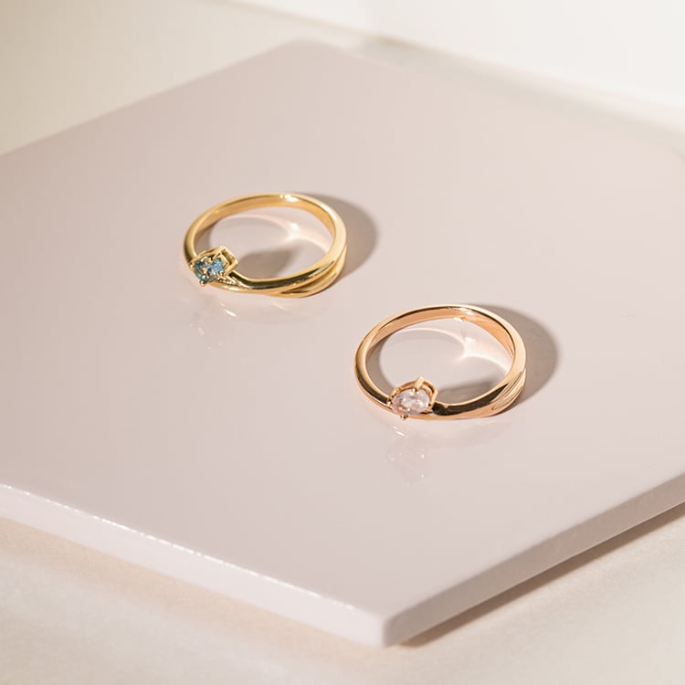 Prsten s oválným akvamarínem Emeli 119814