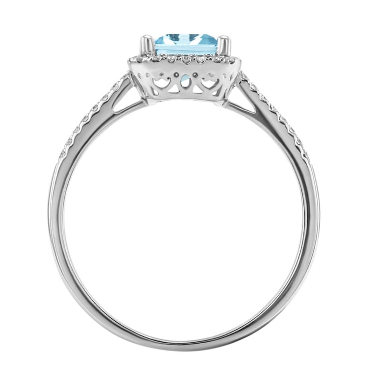  Diamantový prsten s akvamarínem 30152