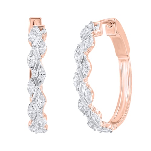 Elegantní náušnice ze zlata s přírodními diamanty Anila