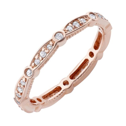 Něžný eternity prsten s lab-grown diamanty Jadoire
