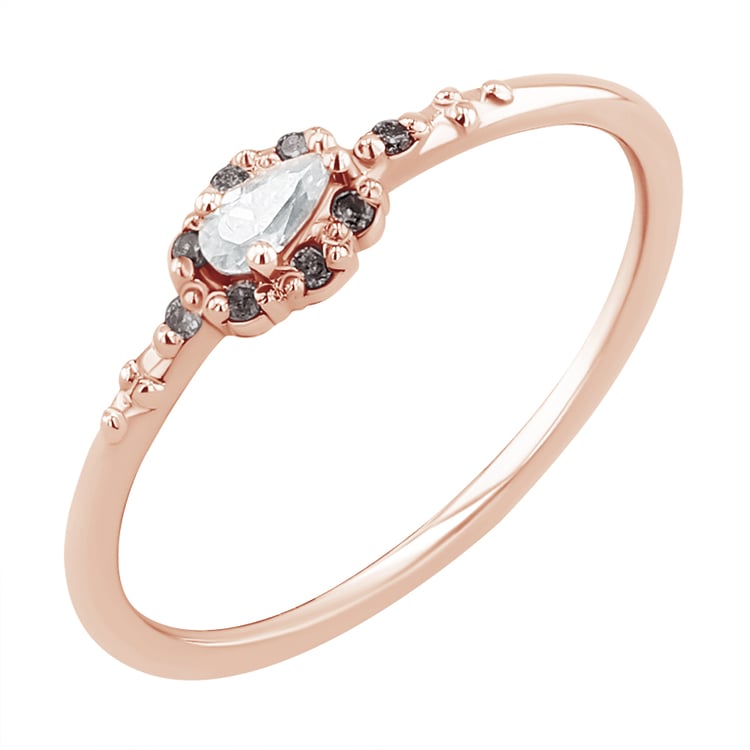 Prsten s moissanitem a salt and pepper diamanty Kaylyn 126655