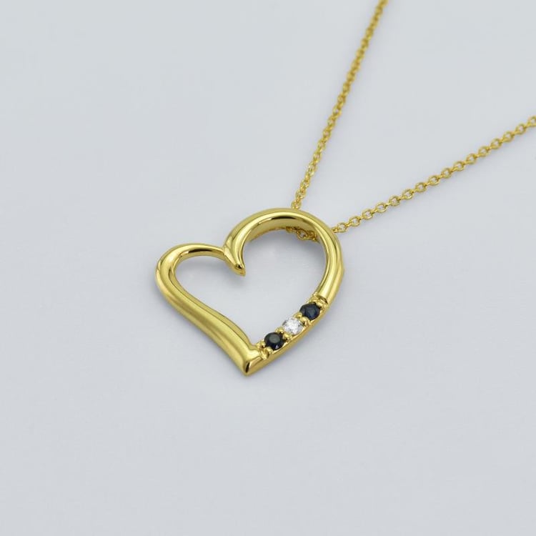 Zlatý náhrdelník se safíry 37474