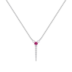Atypický náhrdelník s rubínem a diamanty Zaiden