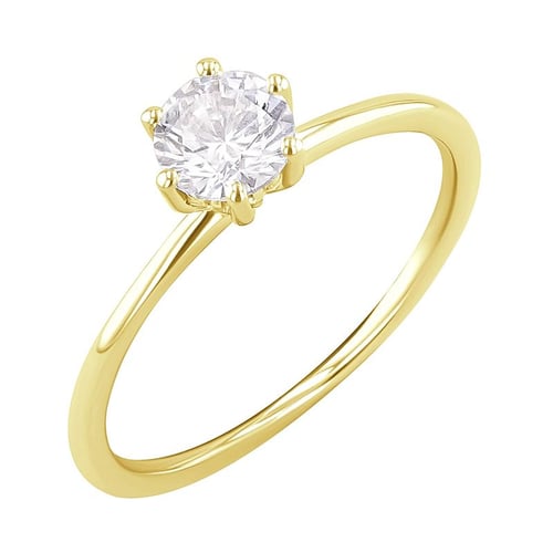 Zdobený zásnubní prsten s diamanty Donia